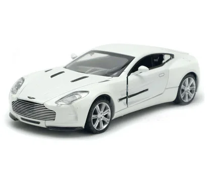 Новинка, 1:32 модель автомобиля Aston Martin из металлического сплава, миниатюрная модель автомобиля со звуком, светильник, электрический автомобиль, игрушки для детей, подарки - Цвет: Белый