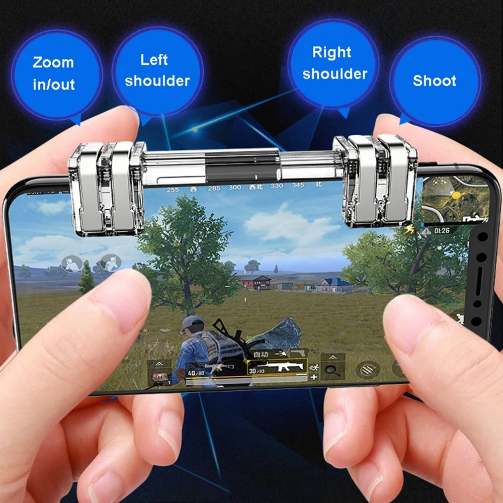 

K9 Metal Controller Joystick Gamepad for PUBG Game Trigger Button Shooter Smartphone Shooting Game Fire Button Key L1R1 Console