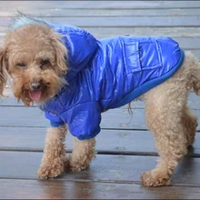 Winter Warm Pet Dog Cat Cotton Coat Doggie Fur Hoodie Padded Down Jacket Clothes Large