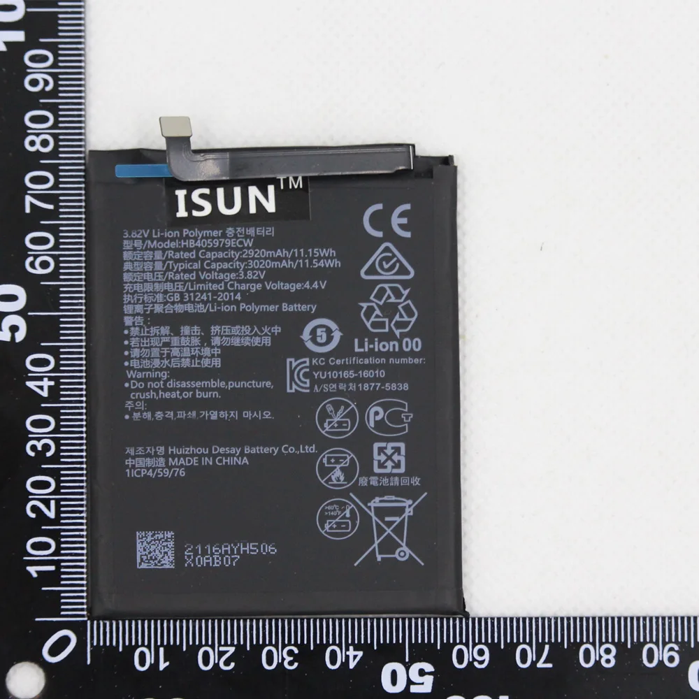 С ремонтными инструментами клей Замена HB405979ECW 3020mAh батарея для Huawei Nova Enjoy 6S Honor 6C Y6