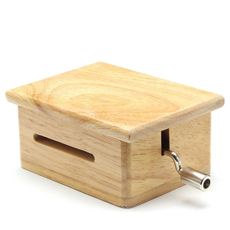 15 тон DIY ручной коленчатый музыкальная шкатулка деревянная коробка с дырокол и 10 шт. бумажные ленты музыкальные движения коробка бумажная полоса