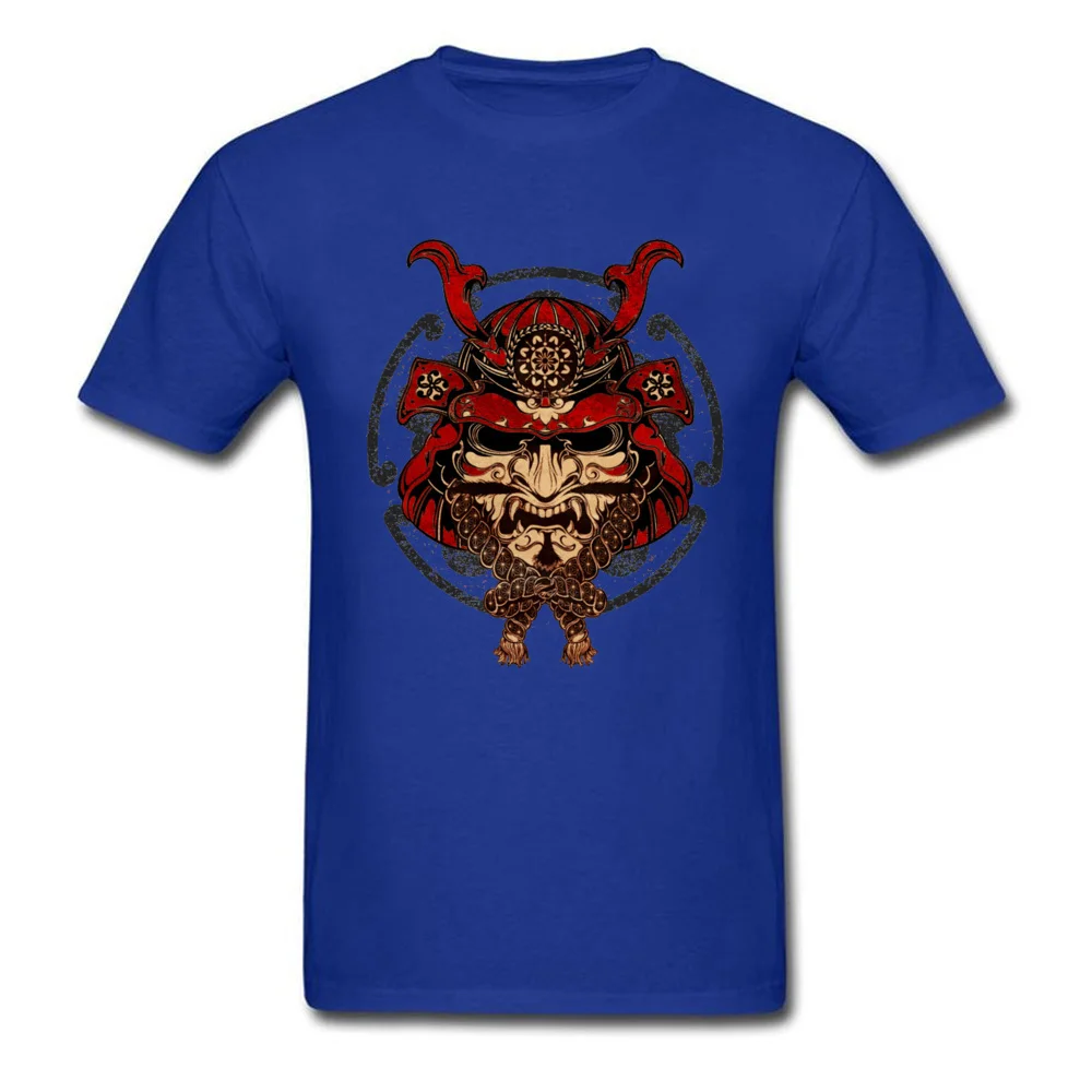  Mens T Shirt Samurai-Head-Mask196027 Design Tops Shirts 100% Cotton Crew Neck Short Sleeve Street Tops Shirt Summer Samurai-Head-Mask196027 blue