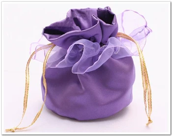 

Free shipping 8*11(cm) brocade wedding chocolate gift bag , AB07-10