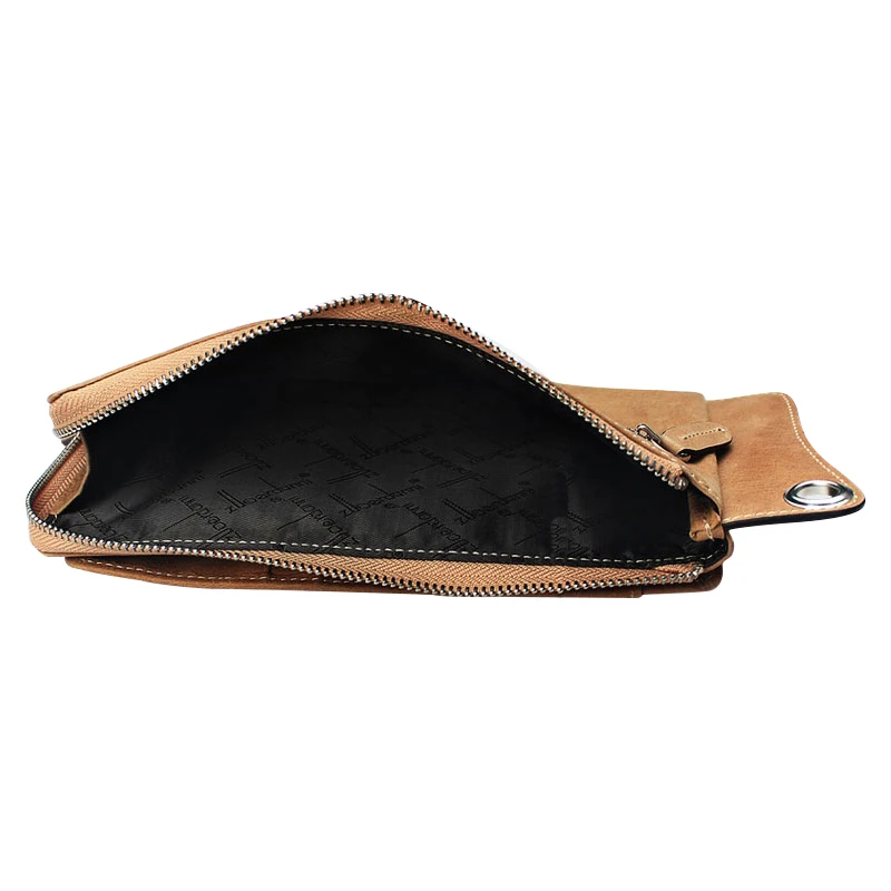 Wallet Men 's long section wallet wallet men' s wallet zipper leather cowhide phone wallet multi - functional hand bag