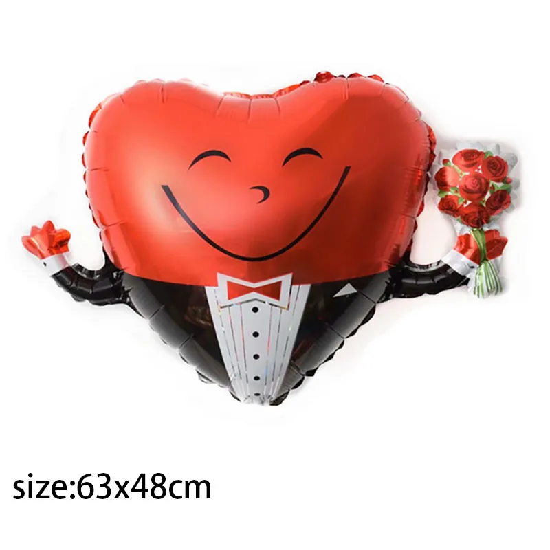1 шт. 64 см 3D Медвежонок любовь шары сердце Медвежонок фольгированный шар мальчик девочка с днем рождения балоны Свадебная вечеринка Декор надувные игрушки - Цвет: smile face heart