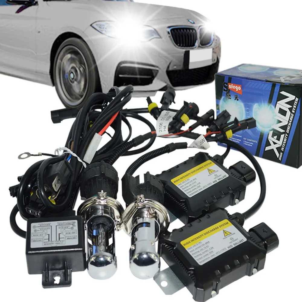 1 комплект H4-3 55 Вт автомобильный H4 bixenon hid h4 high low H13 9004 9007 Hi Lo 5000k 6000k 55w Bi xenon для