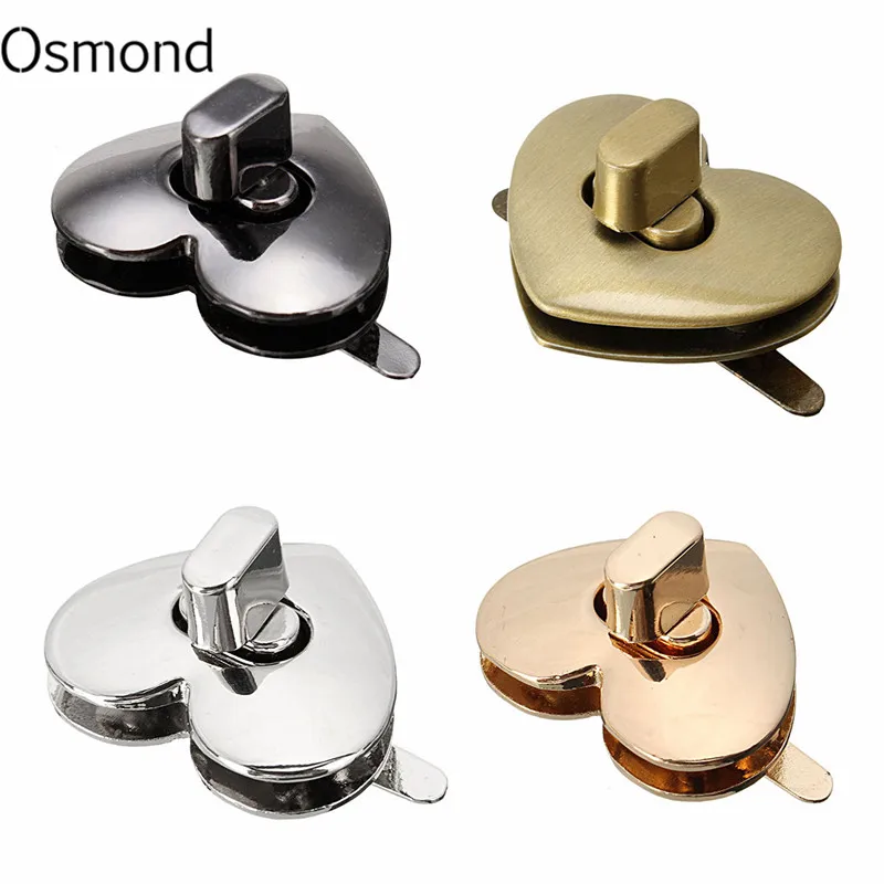 14-18 mm Heart Shape Magnetic Snaps Purse Clasp Closures Metal Bag Craft Sew