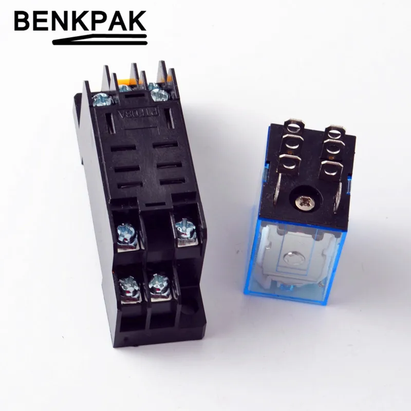 

LY2NJ JQX-13F 12v 24v 110V 220v 10a relay switch electronic micro mini relays with socket base holder