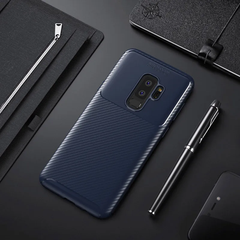 

For Samsung S9 S8 Case Carbon Fiber TPU Cover For Samsung Note 9 8 Case Soft Matte For coque Samsung Galaxy S8 S9 Plus Case Bag