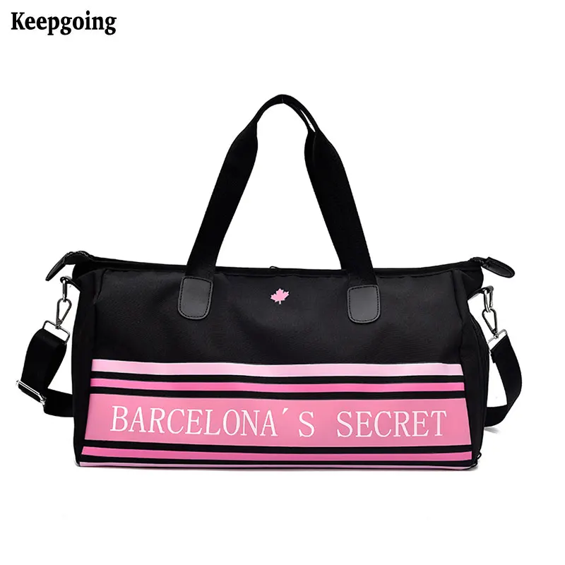 

Fashion Black Sport Bag Training Gym Bag Woman Fitness Bag Durable Multifunction Travel Handbag Outdoor Sporting Duffle Bag