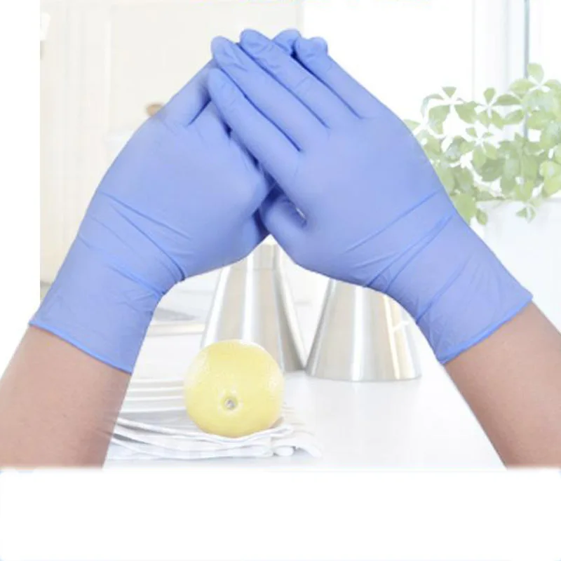 20pcs Disposable Latex Gloves Universal Cleaning Work Finger Gloves Latex Protective Medical Home Food for Safety Purple ST0602