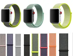 Тканый ремешок для Apple Watch нейлоновая лента Спортивная петля 38 мм 42 мм 40 мм 44 мм браслет для iwatch браслет серии 4/3/2/1