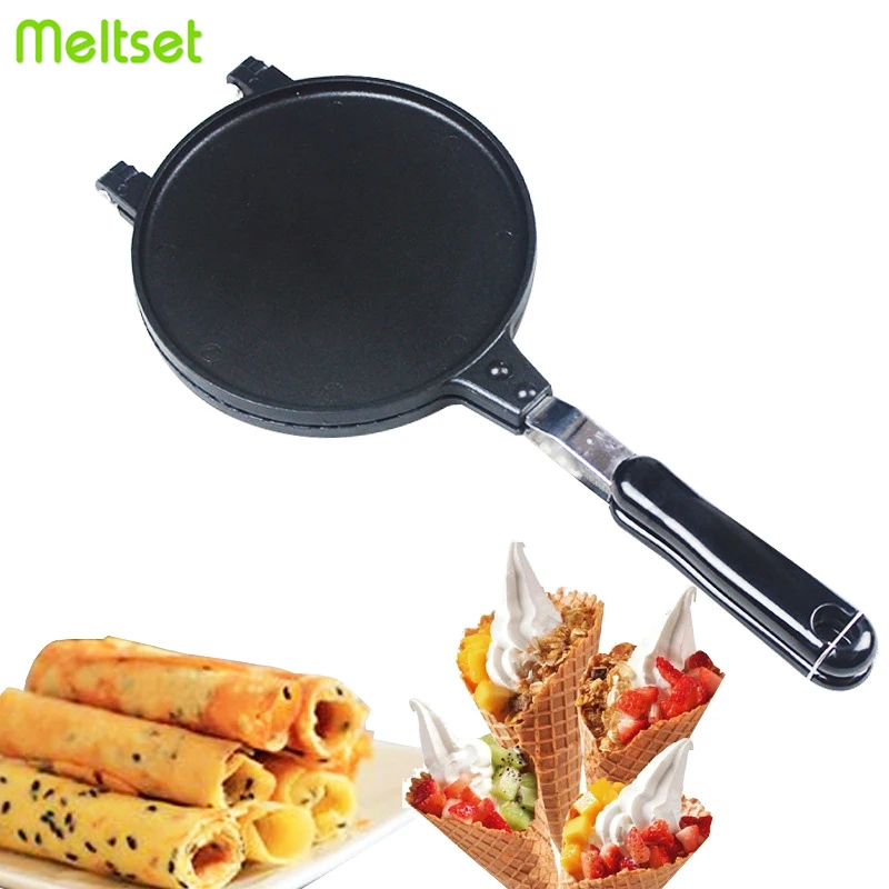 

Nonstick Egg Rolling Mold Omelet Waffle Cake Maker for Baking Crispy Egg Pancake Dessert Waffle Mold Fry Pan Gas Bakeware