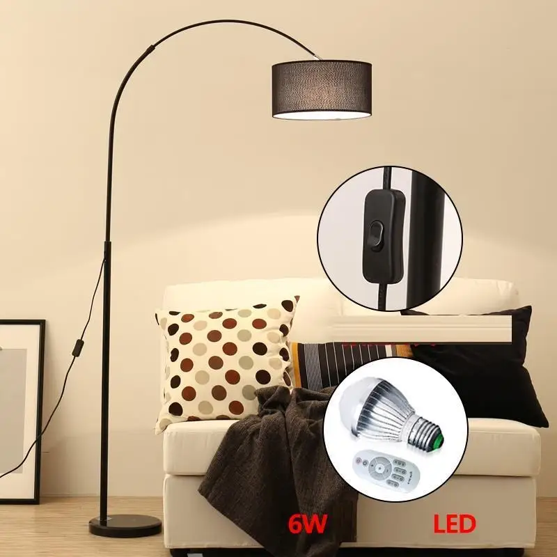 Lambader Aydinlatma Piantana Sala современный абажур для кварто Lampara De Pie Stehlampe для гостиной, напольный светильник - Цвет абажура: Number  2