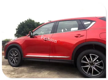 

For Mazda CX-5 2017 ABS Chrome Door Body Molding Streamer Cover Trim Side Door Body Strip Decoration 4pcs