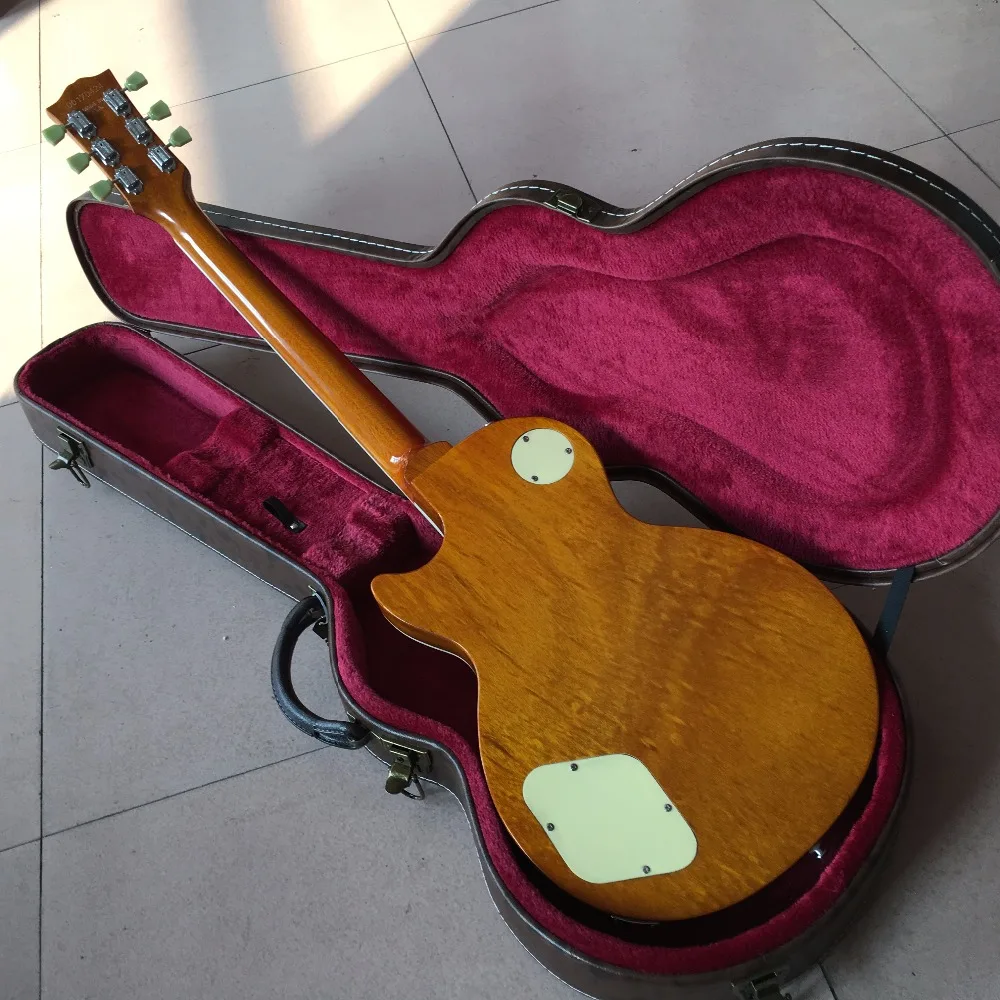 New arrive Chinese factory OEM Best OEM Electric guitar guitarra, gold top ,  Real photo shows gold guitar 