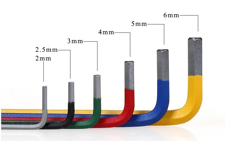 6 шт./компл. шестигранный ключ шаровое окончание комплект гаечные ключи 2/2. 5/3/4/5/6 мм гаечные ключи ручка Hexwrench велосипед инструменты для ремонта велосипеда Наборы Комплект