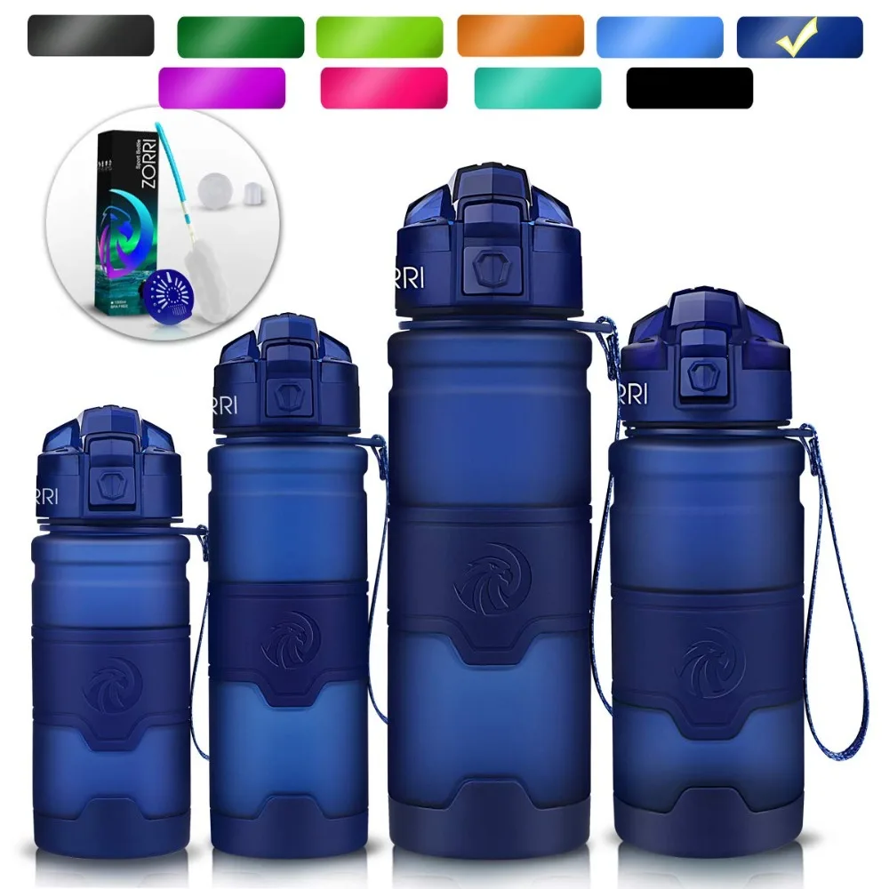 

ZORRI Drak Blue Sports Water Bottle Best Reusable Protein Shaker Bpa Free Water Bottle Hiking Cycling Gym Bottle botella de agua