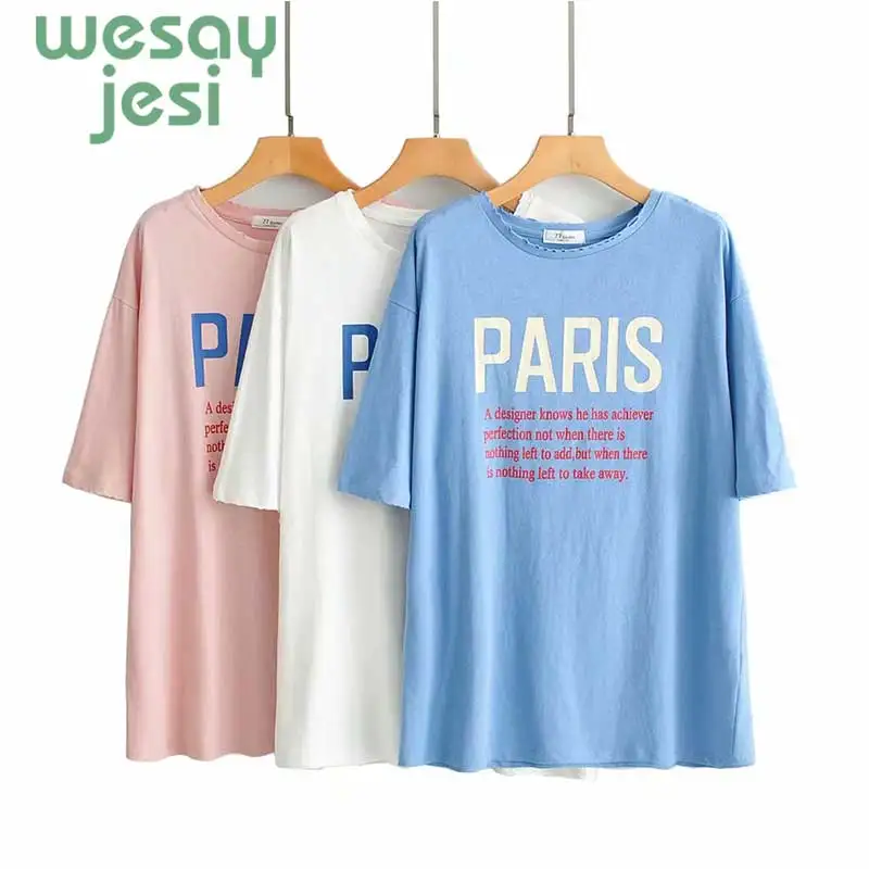 

Harajuku Summer o-neck T Shirt Women New Fashion Printed cotton Short Sleeves Tee Shirts 2019 Casual Female tops