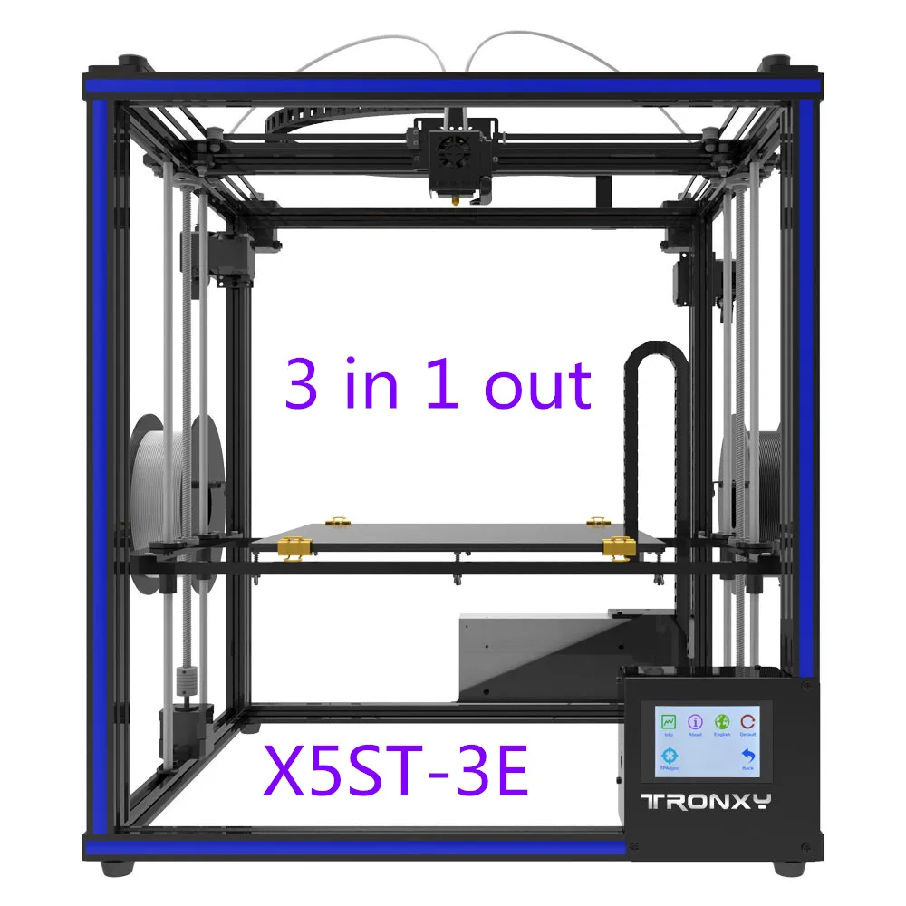 

New upgrade X5ST-3E DIY 3D Printer high precision 3-In-1-Out Extruder large printing size 330*330*400mm