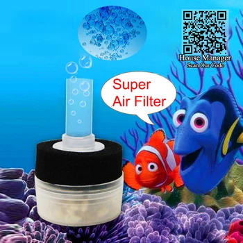 

Fish Tank Sponge Biochemical Filter to work with Air Pump, Air Drive Filtering for Aquarium Fish Accessories, need air pump