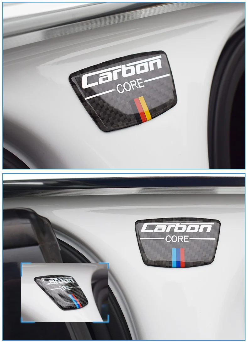 Carbon Fiber Car Rearview Mirror Stickers Anti-collision Strips B-pillar for BMW E90 E60 F30 F34 F10 F20 X1 X3 X4 X5 X6 (10)