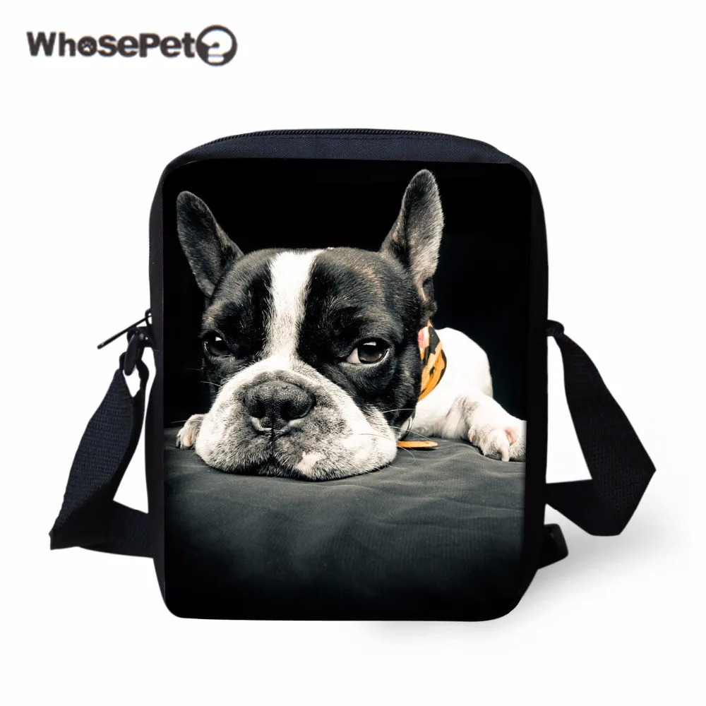 

WHOSEPET Boston Terrier Messenger Bag for Children Cute Pet Bulldog Casual Women Crossbody Bag Ladies Spain Bags Bolsos Mujer