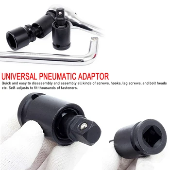 

1pc Electric Impact Wrench Air Impact Wrenches 1/2" 12.5mm Universal Pneumatic Adaptor Converter for CR-MO Socket