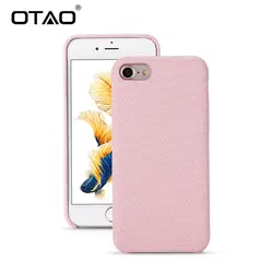 OTAO имитация искусственная кожа Чехол для телефона для iPhone X 8 7 6 6 S Plus Чехлы Симпатичные диагональной полосой рисунком крышка для iPhone 10 Shell