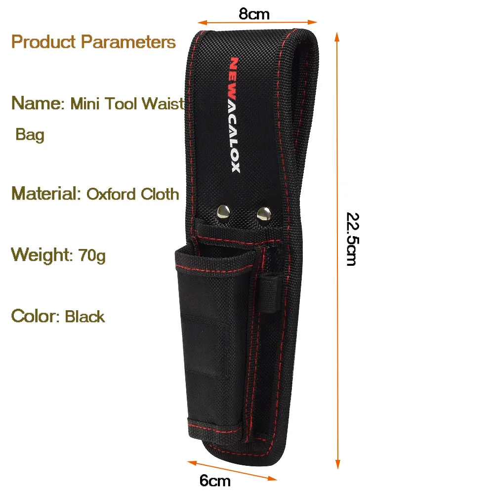 NEWACALOX-riñonera portátil multifunción para electricista, bolsa de tela Oxford impermeable para trabajos de mantenimiento, almacenamiento de Hardware