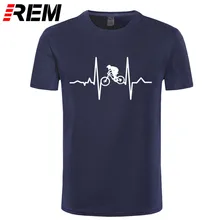 REM горные велосипеды Heartbeats футболка мужские футболки с коротким рукавом для мальчиков мужская футболка DIY Футболка велосипеды футболка Camisetas Masculina