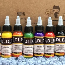 DLD 7 шт. набор чернил татуировки Постоянный макияж с микроволокном искусство пигмент 30 мл Краска для татуажа для брови, подводка, губы всего 7 цветов