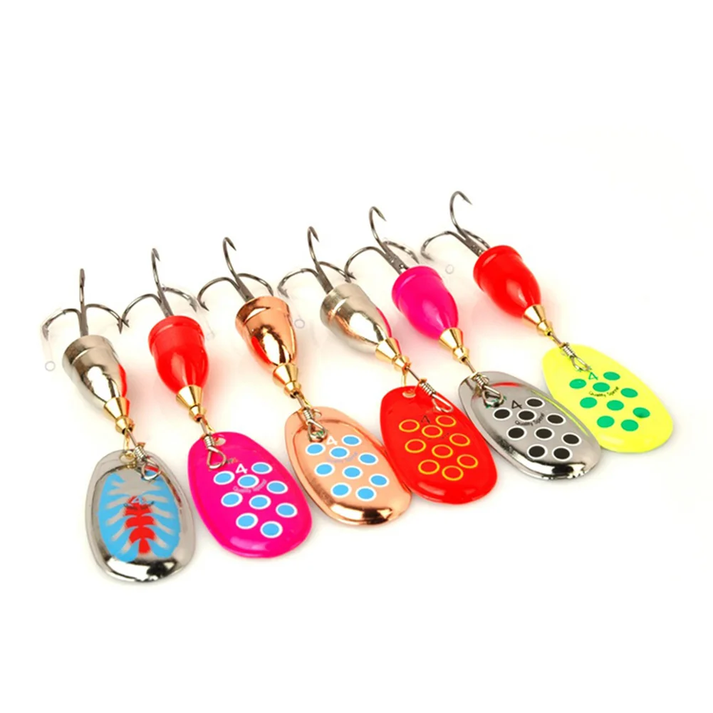 

6pcs Spinner Bait Metal Spoon Fishing Baits Set Colored Spinner Lure Tackle Hook MC889