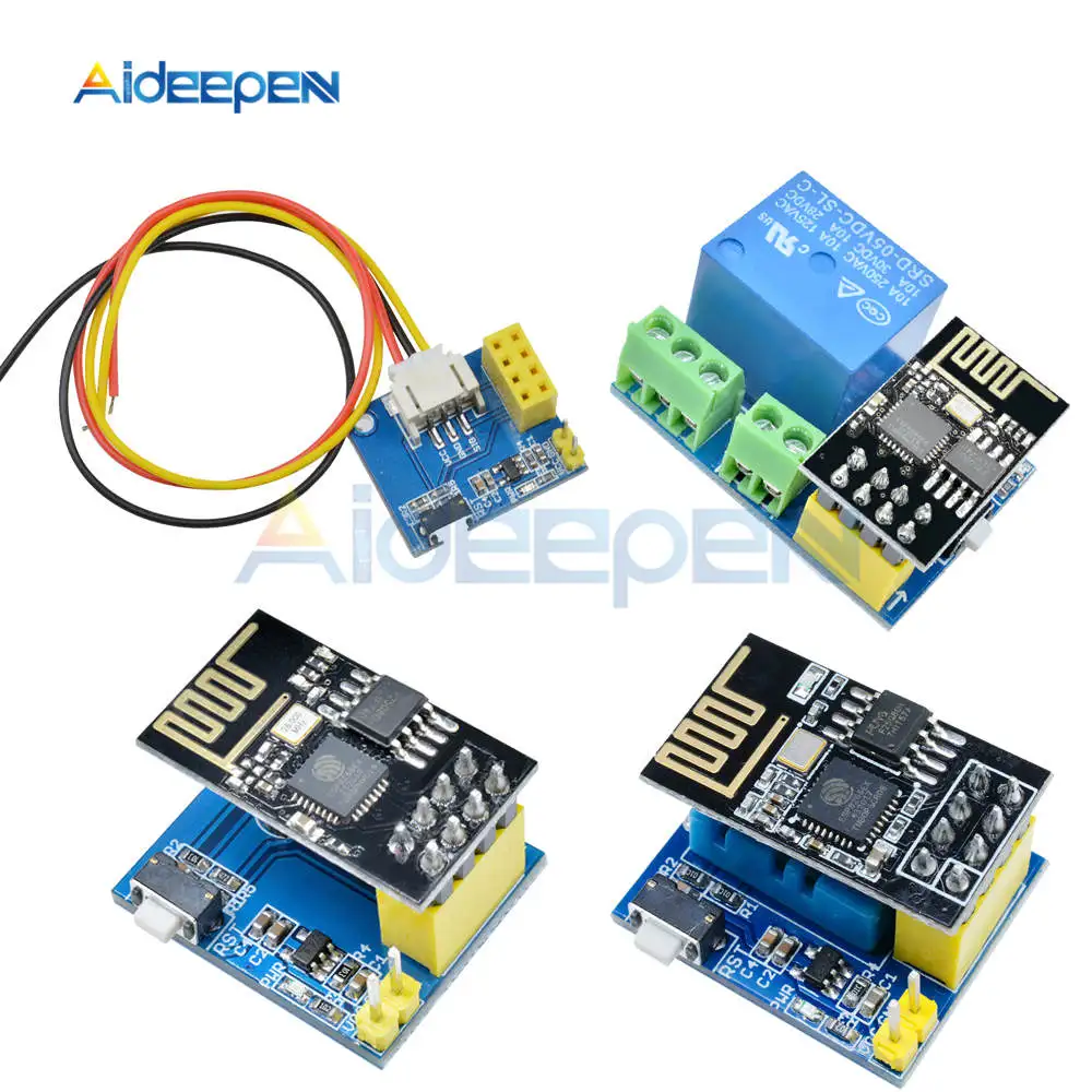 

ESP8266 5V WiFi relay module DS18B20 DHT11 RGB LED Controller Things smart home remote control switch phone APP ESP-01 ESP-01S