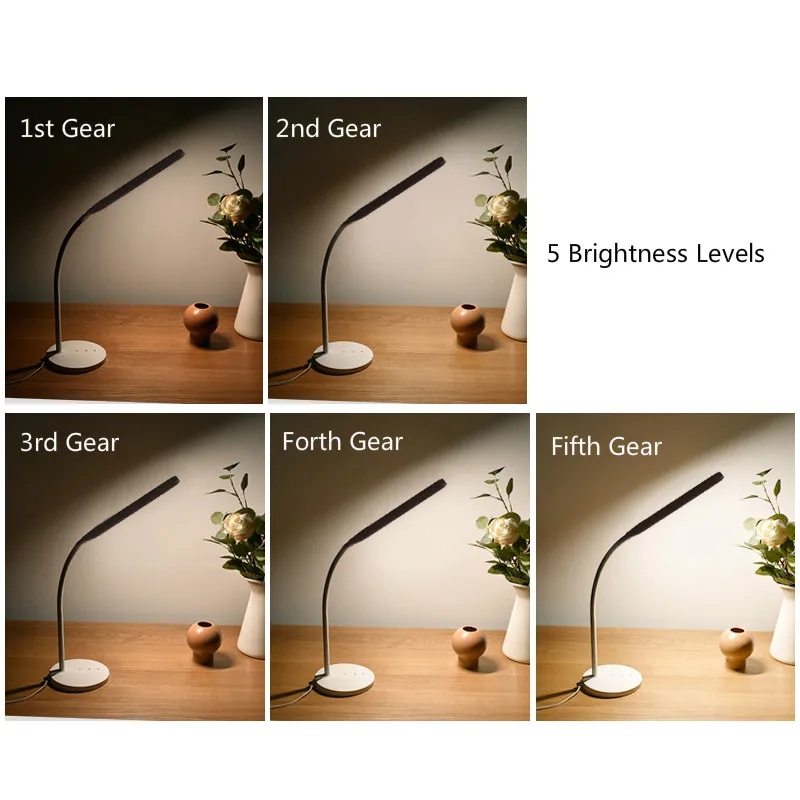 Super Bright Led Desk Lamp 4000k 5 Level Dimmer Touch Sensor