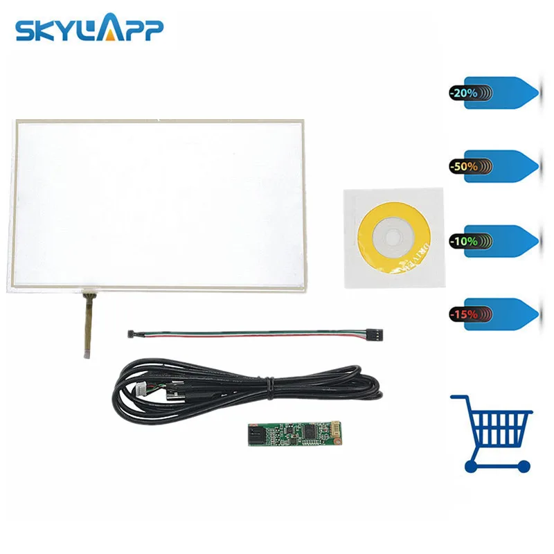Skylarpu 10.1 Inch 4 Wire Resistive Touch Panel 235*143mm USB Controller For N101N6-L01 Screen touch panel Glass Free shipping | Компьютеры