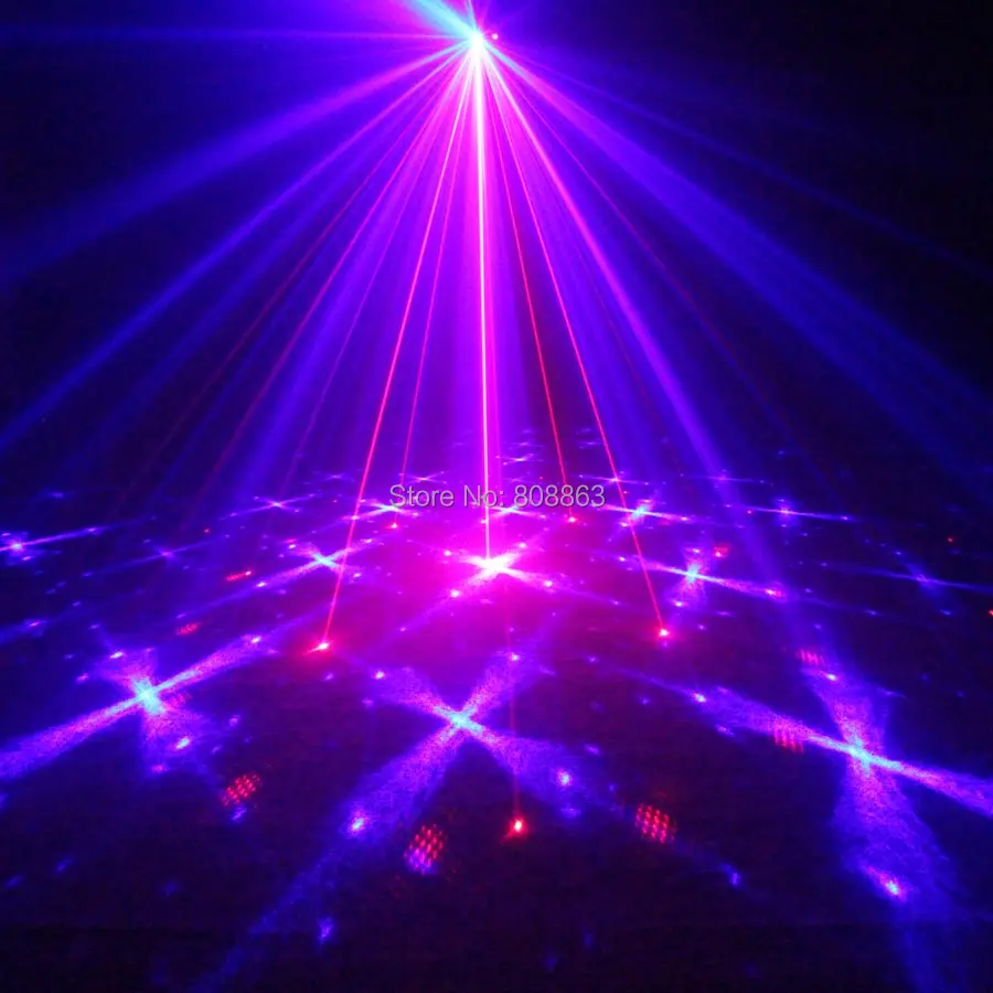 3 объектива R& B лазерной 48 шаблоны проектор синий светодиодный клуб Вечеринка бар DJ диско танцы Рождественская Домашняя вечеринка Профессиональное Освещение сцены show T96