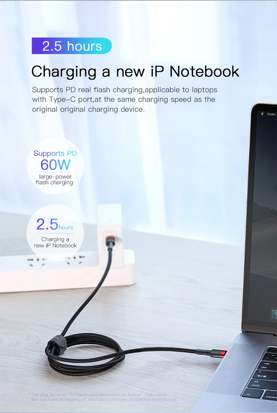 Кабель Baseus type USB C для samsung Galaxy S9 Plus Note 9 поддержка PD 60 Вт QC3.0 3A кабель для быстрой зарядки для устройств type-C