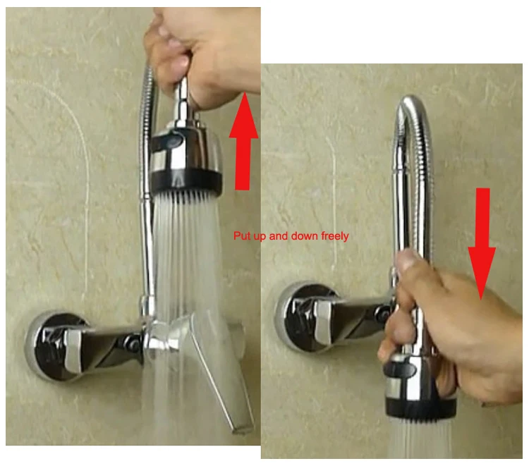 flexible faucet spout wall mounted kitchen faucet mixer single handle kitchen sink faucet with spray free shipping