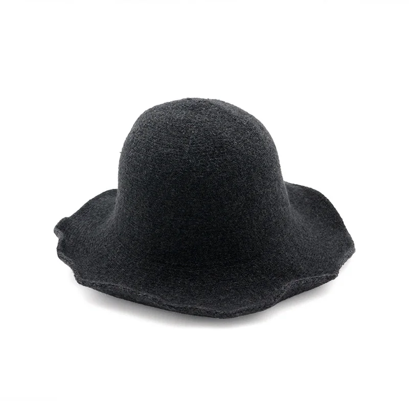 [AETRENDS] женские шерстяные шапки для женщин, Шерстяная Вязаная Шляпа Fedora, Панама, Z-5970 - Цвет: Dark Gray