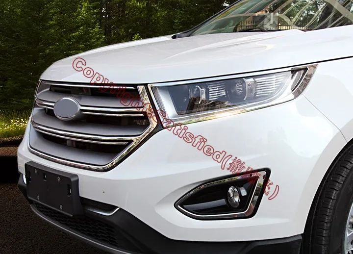 ABS Хром фар Крышка лампы Накладка для Ford Edge