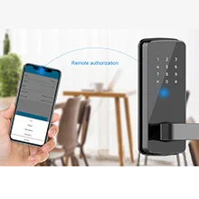 Умный Замок Bluetooth Keyless тачскрин цифровой дверной замок Smart Deadbolt полностью автоматический(с ручкой