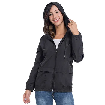 

Women Lightweight Hooded Waterproof Raincoat Windbreaker Outdoor Rainy Jacket Coat XRQ88