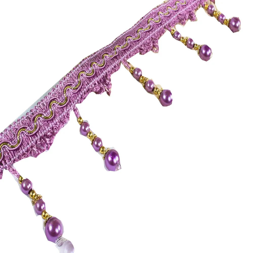 

Lychee Life 1 Yard Embroidered Tassel Lace Trim Polyester Ribbon DIY Handmade Sewing Dress Clothes Supplies Decor