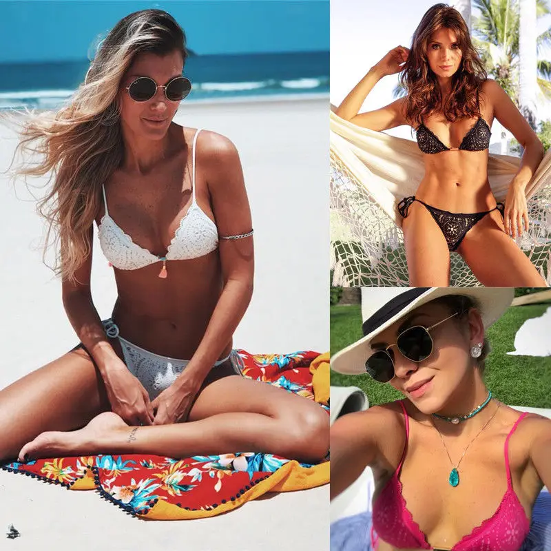 

New Bandage Bikini Set 2018 Women Swimwear Push Up Padded Bra Bathing Suit Women Beach Swimsuit Hollow Out Monokini For Women