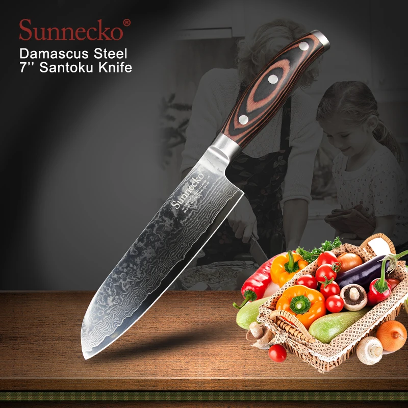 SUNNECKO 5 шт. Кухня Santoku принадлежности для шеф повара набор ножей карвинга японской