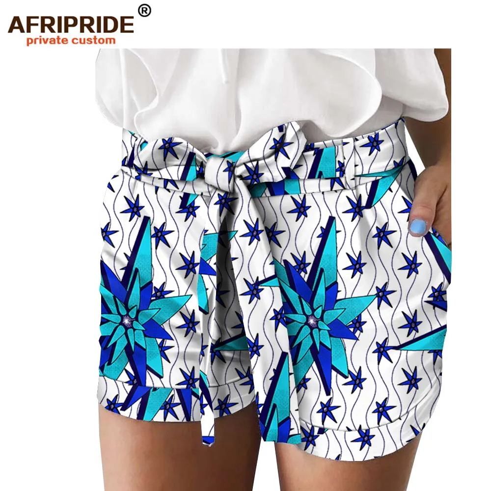 Африканские летние шорты с принтом для женщин AFRIPRIDE женские повседневные шорты с карманом на поясе A1821005