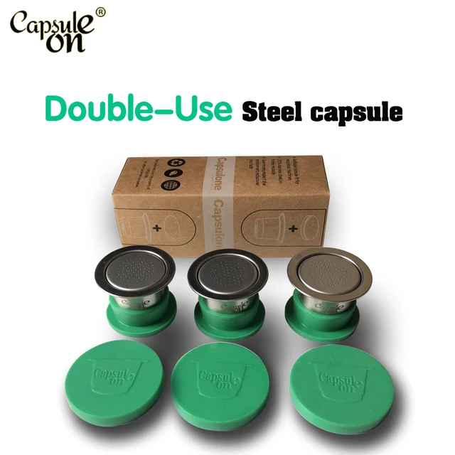 Best Offers capsulone compatible capsule for nespress ocoffee machine/espresso reusable coffee capsule/ sticker lids refillable capsules