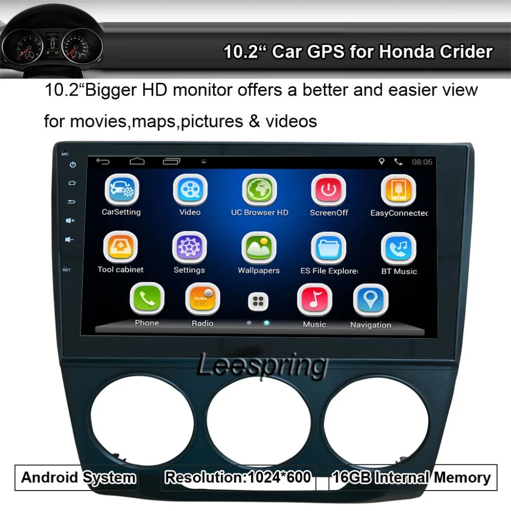 Android Quad Core 10 2 Car Stereo Video Player 1024x600 GPS Nav Sat for Honda Crider