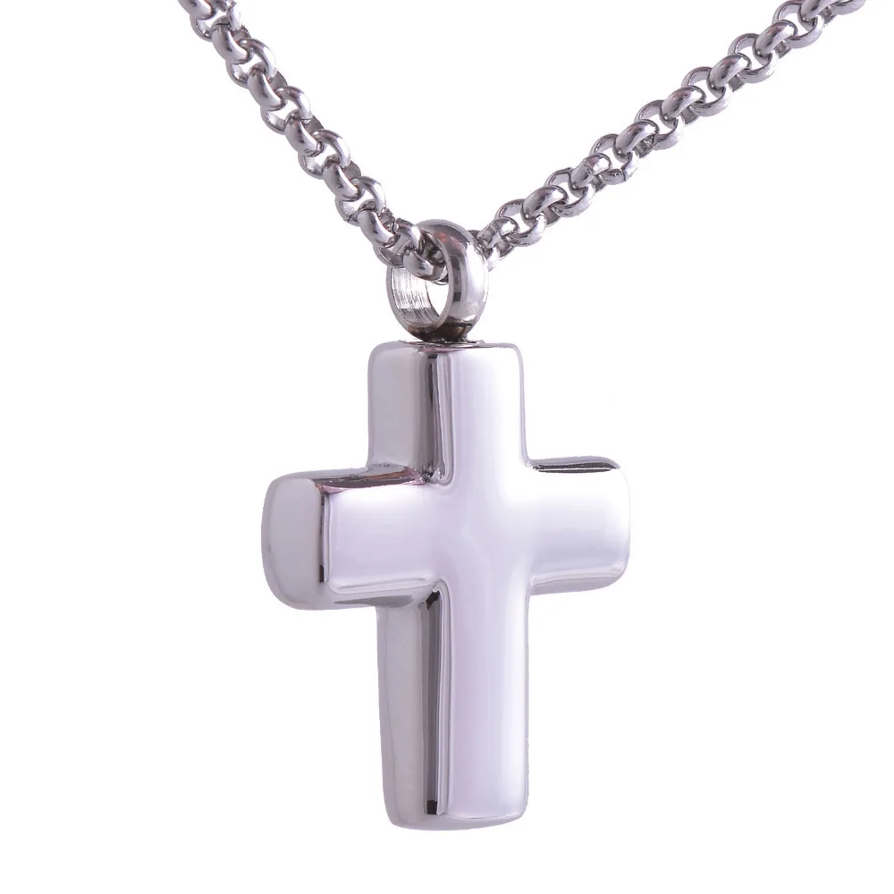 

316L Stainless Steel Cross Cremation Pendant Necklace Keepsake Ashes Pendant Jewelry LY014